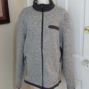 GEORGE Men's Zip / Snap Pocket, Fully Lined Jacket (Size XL / 46-48) GRAY ~ NWOT